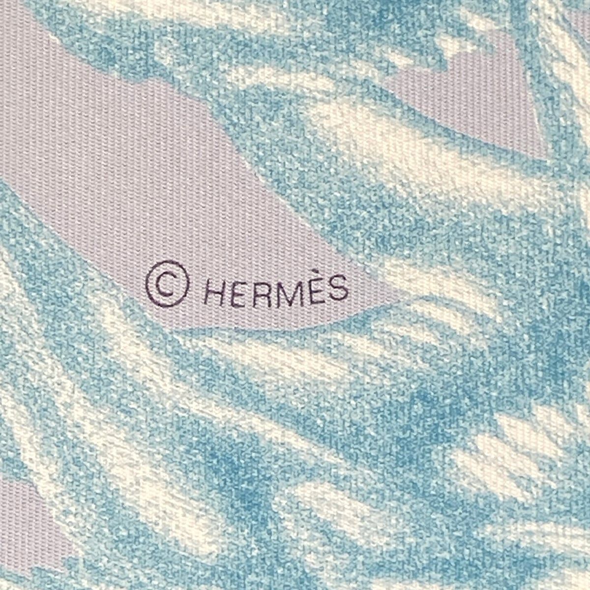 Hermes Scarf Carre 90 Light Blue Light Green Multi Plumets Et Panaches — view 2