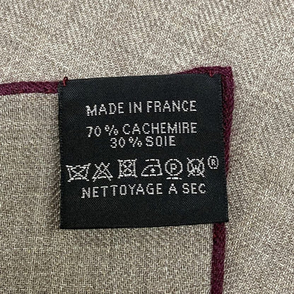 Hermes Shawl Carre 100 Gray Beige Dark Multi Horse Reality Cashmere Silk Scarf — view 3