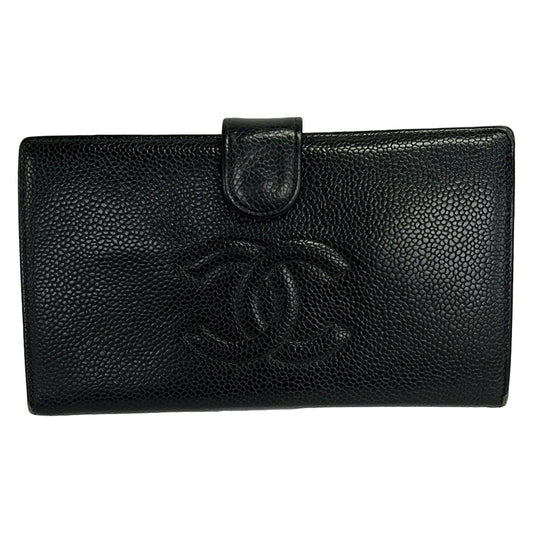 Chanel Wallet Black CC Logo