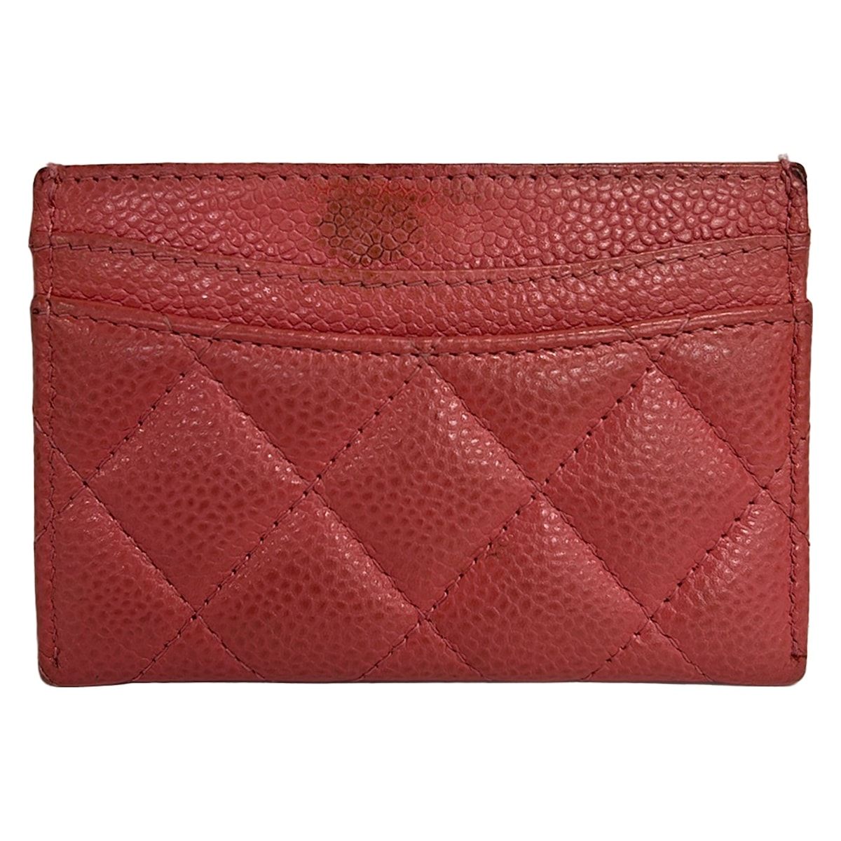 Chanel Card Case Quilted Pink Gold — view 2