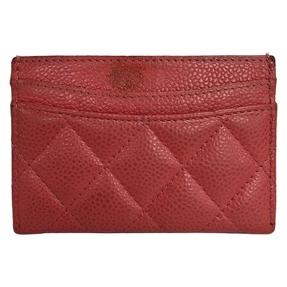 Chanel Card Case Quilted Pink Gold — view 2
