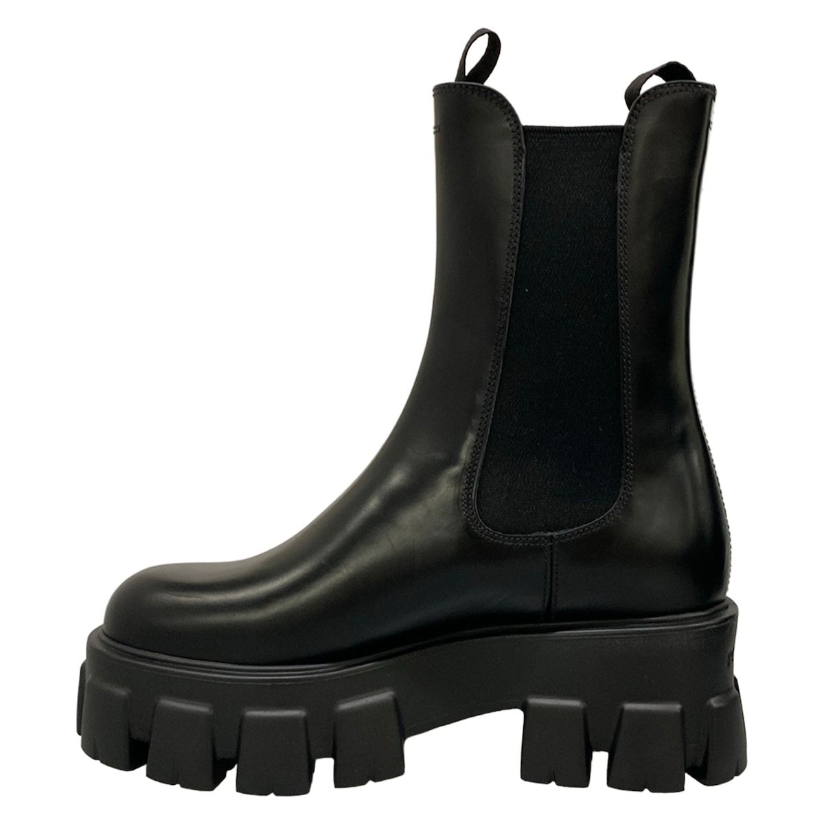 Prada Short Boots 36.5 Black Side Gore Leather — view 3