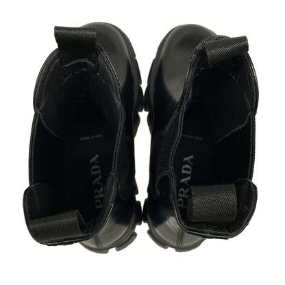 Prada Short Boots 36.5 Black Side Gore Leather — view 7