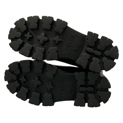 Prada Short Boots 36.5 Black Side Gore Leather — view 8