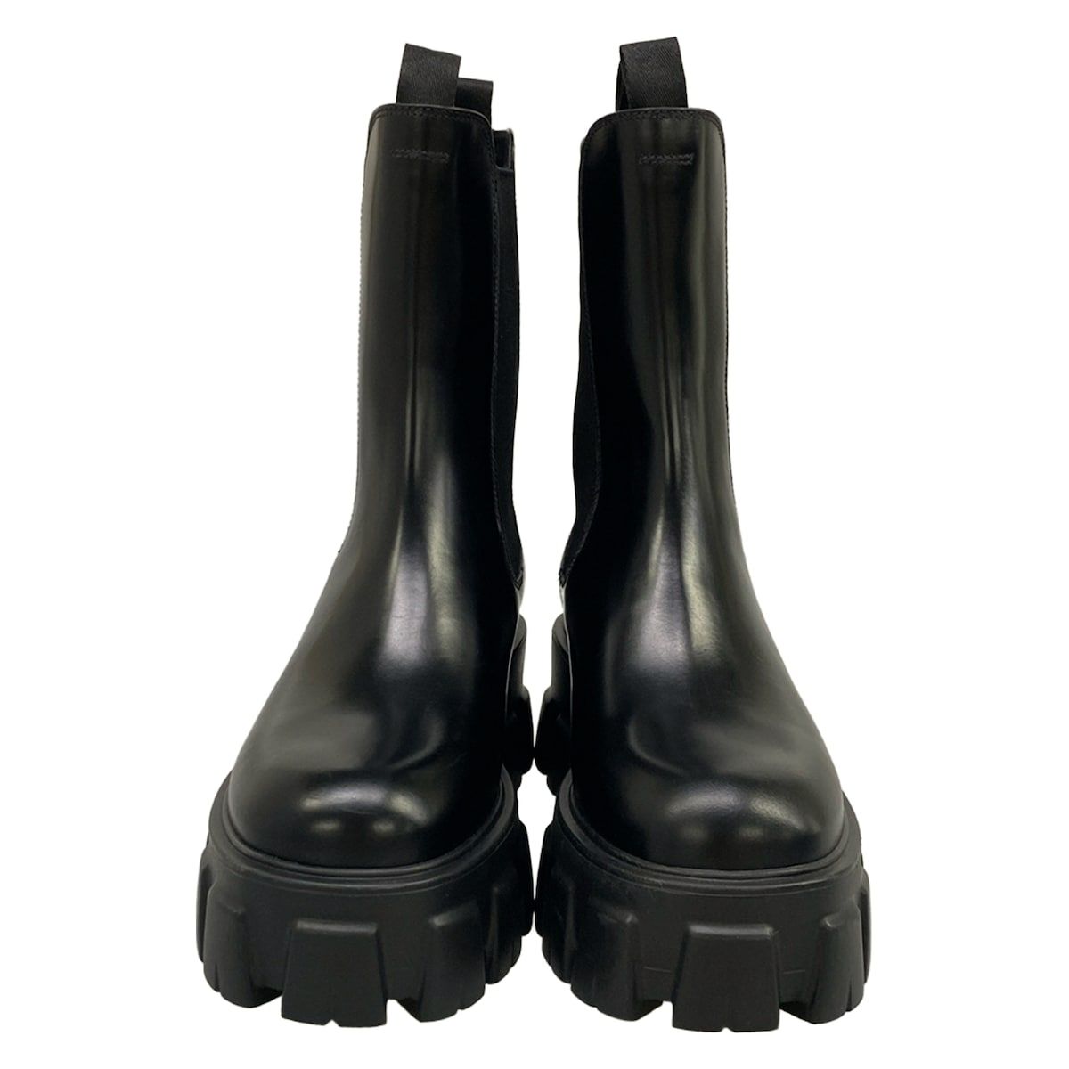 Prada Short Boots 36.5 Black Side Gore Leather — view 5
