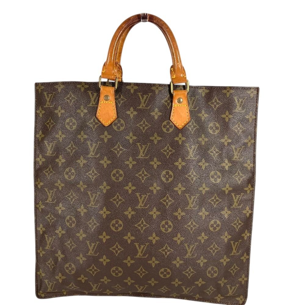 Louis Vuitton Handbag Sac Plat Monogram Canvas Brown — view 2