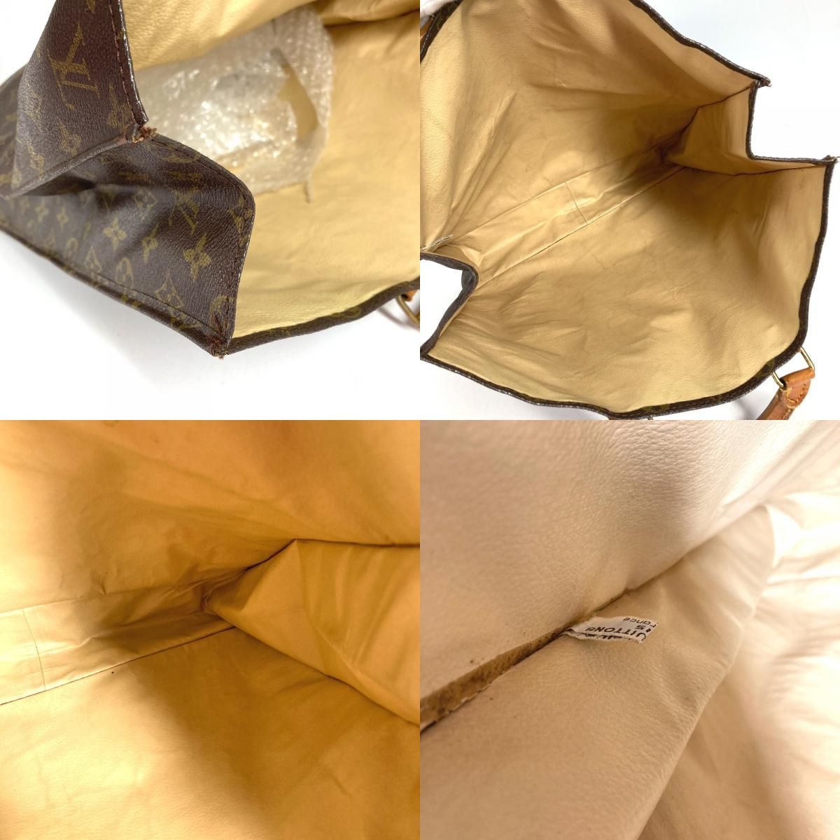 Louis Vuitton Handbag Sac Plat Monogram Canvas Brown — view 9
