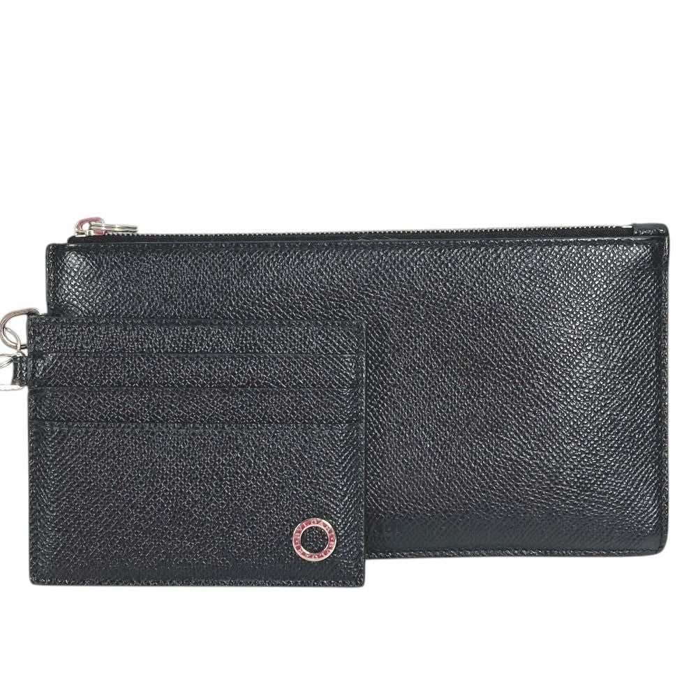 Bvlgari Coin Case &card Leather Black