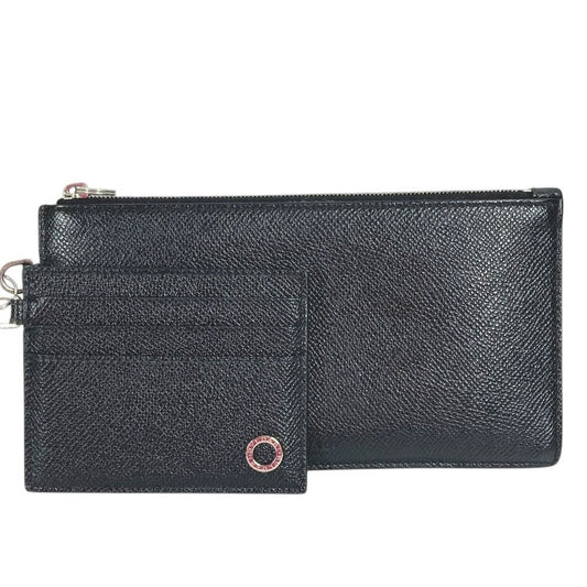 Bvlgari Coin Case &card Leather Black