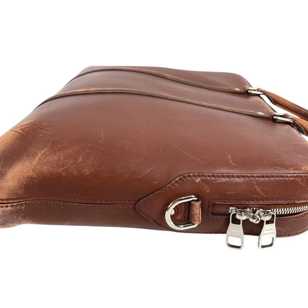 Louis Vuitton Tote Porte Documents Voyage Pdv Leather Brown — view 4