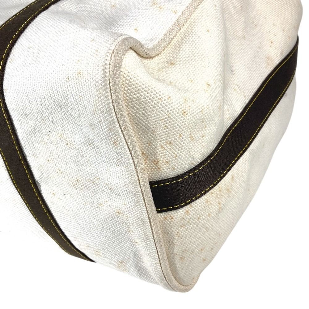 Louis Vuitton Boston Bag Sac Weekend Canvas Ecru White — view 6