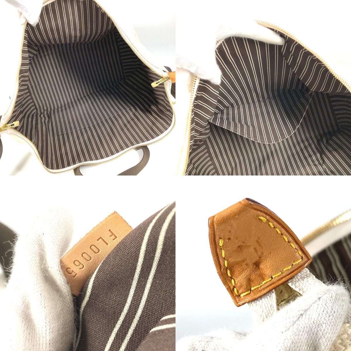 Louis Vuitton Boston Bag Sac Weekend Canvas Ecru White — view 8
