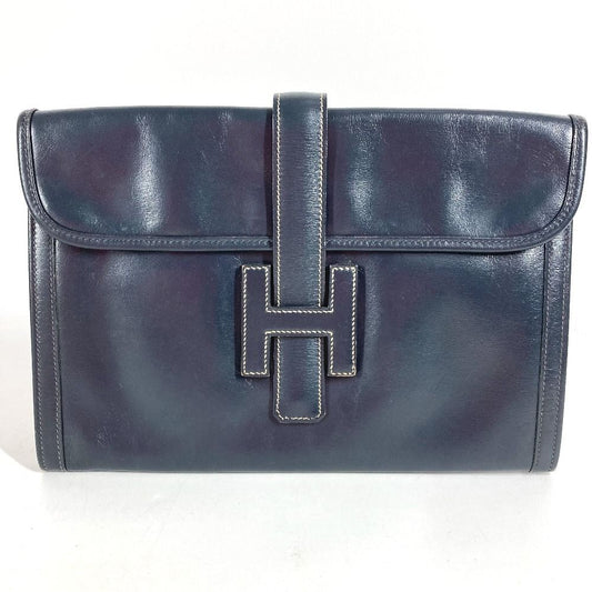 Hermes Clutch Jije PM Box Calf Navy