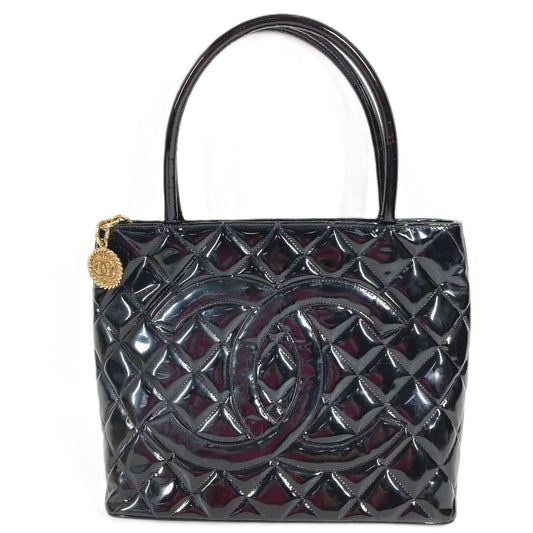 Chanel Tote Reissue Enamel Black
