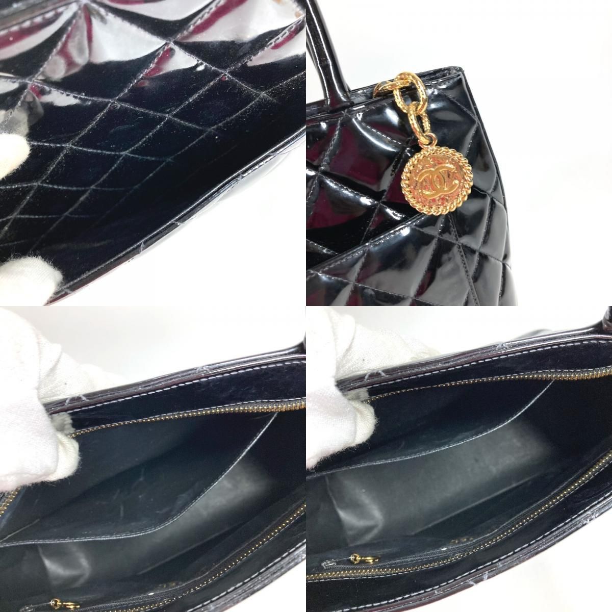 Chanel Tote Reissue Enamel Black — view 8