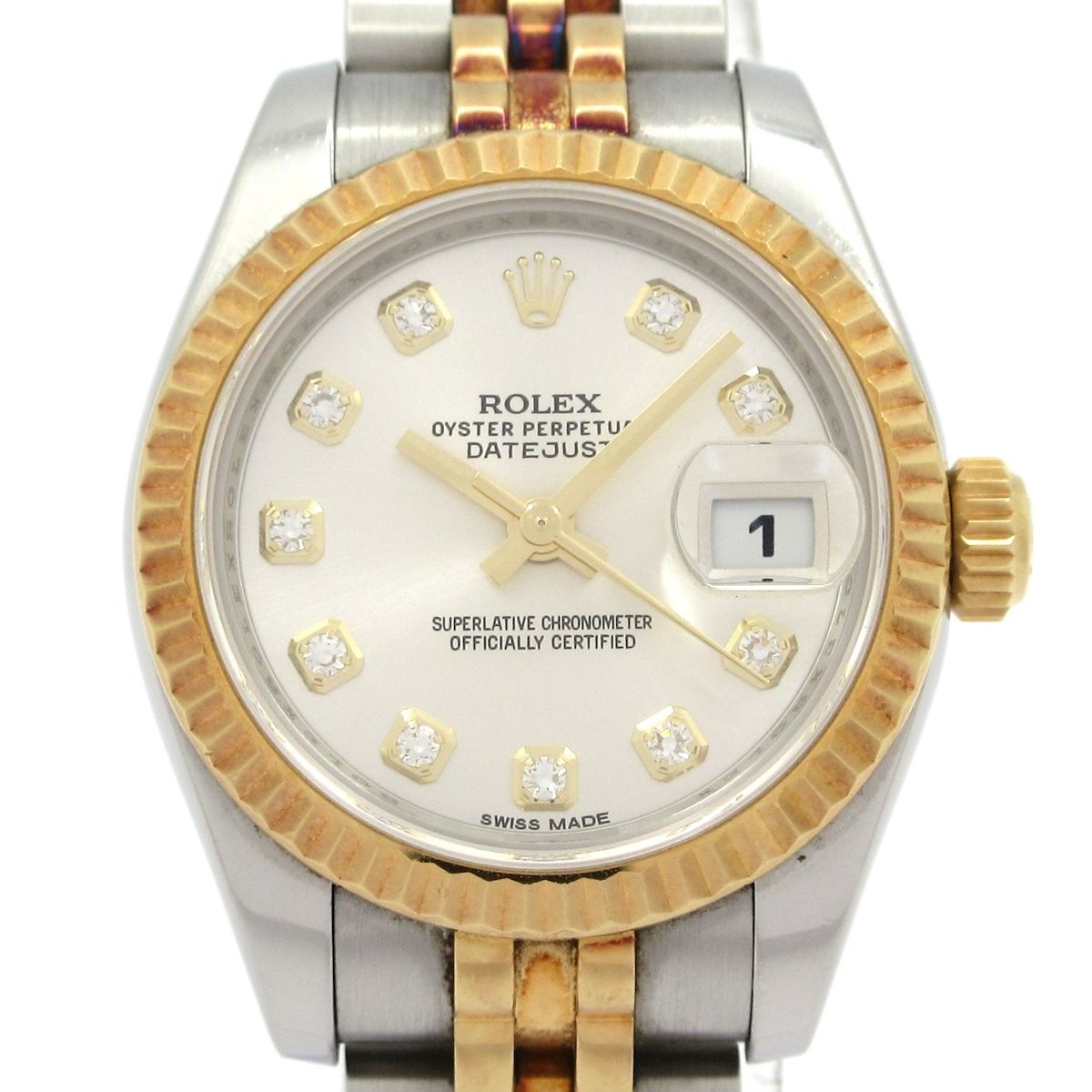 Rolex Watch Datejust 18k Yellow Gold SS Diamond Roulette Dial 23 Frames