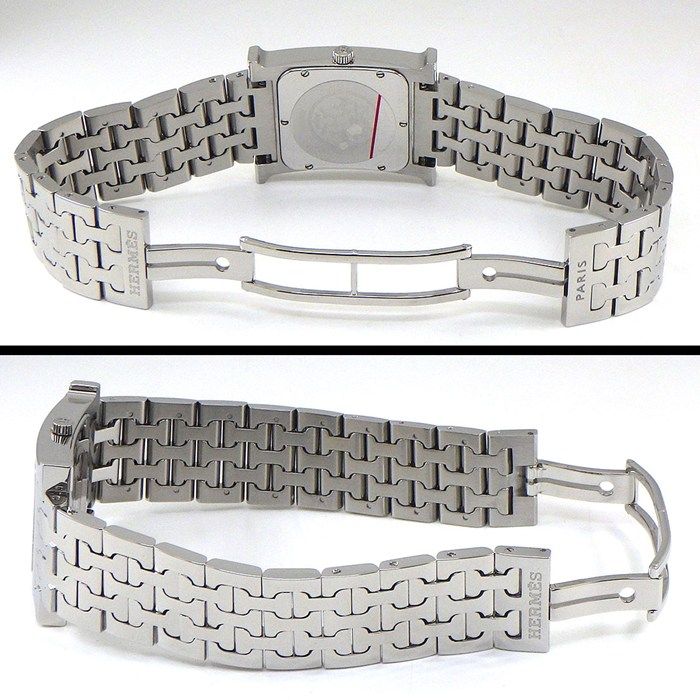 Hermes Watch Square Ivory Gyo dial SS — view 3