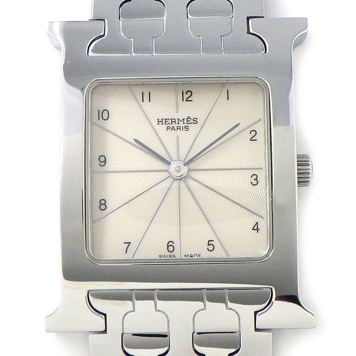 Hermes Watch Square Ivory Gyo dial SS