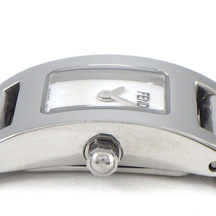 Fendi Watch Stella Rectangular White Dial Logo Bracelet SS — view 2