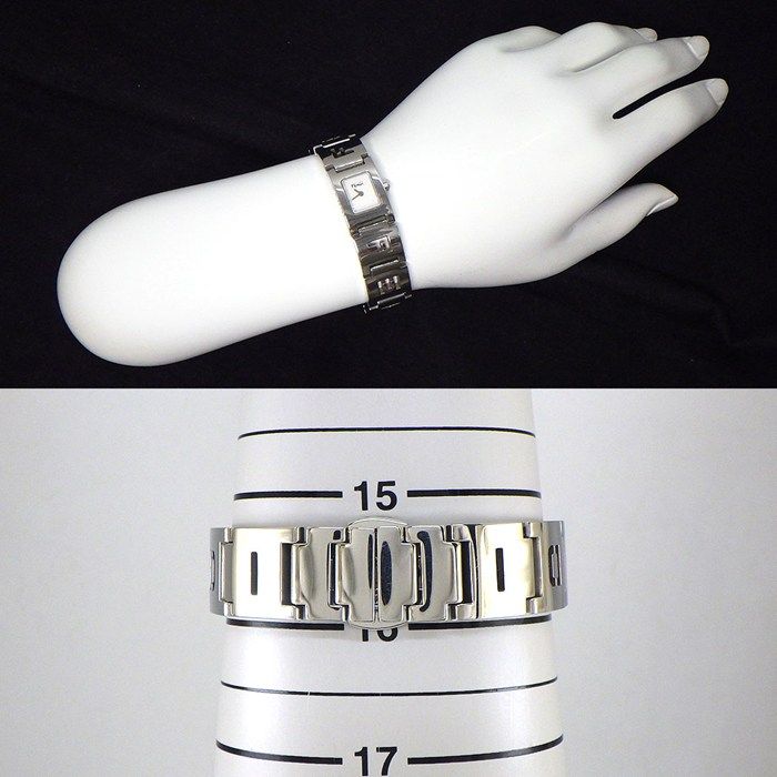 Fendi Watch Stella Rectangular White Dial Logo Bracelet SS — view 9