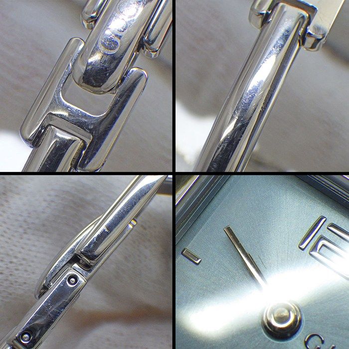 Gucci Watch Bangle Square Sunray Iceblue Dial SS — view 7
