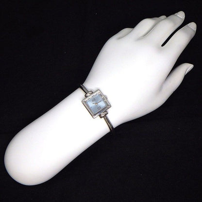 Gucci Watch Bangle Square Sunray Iceblue Dial SS — view 8
