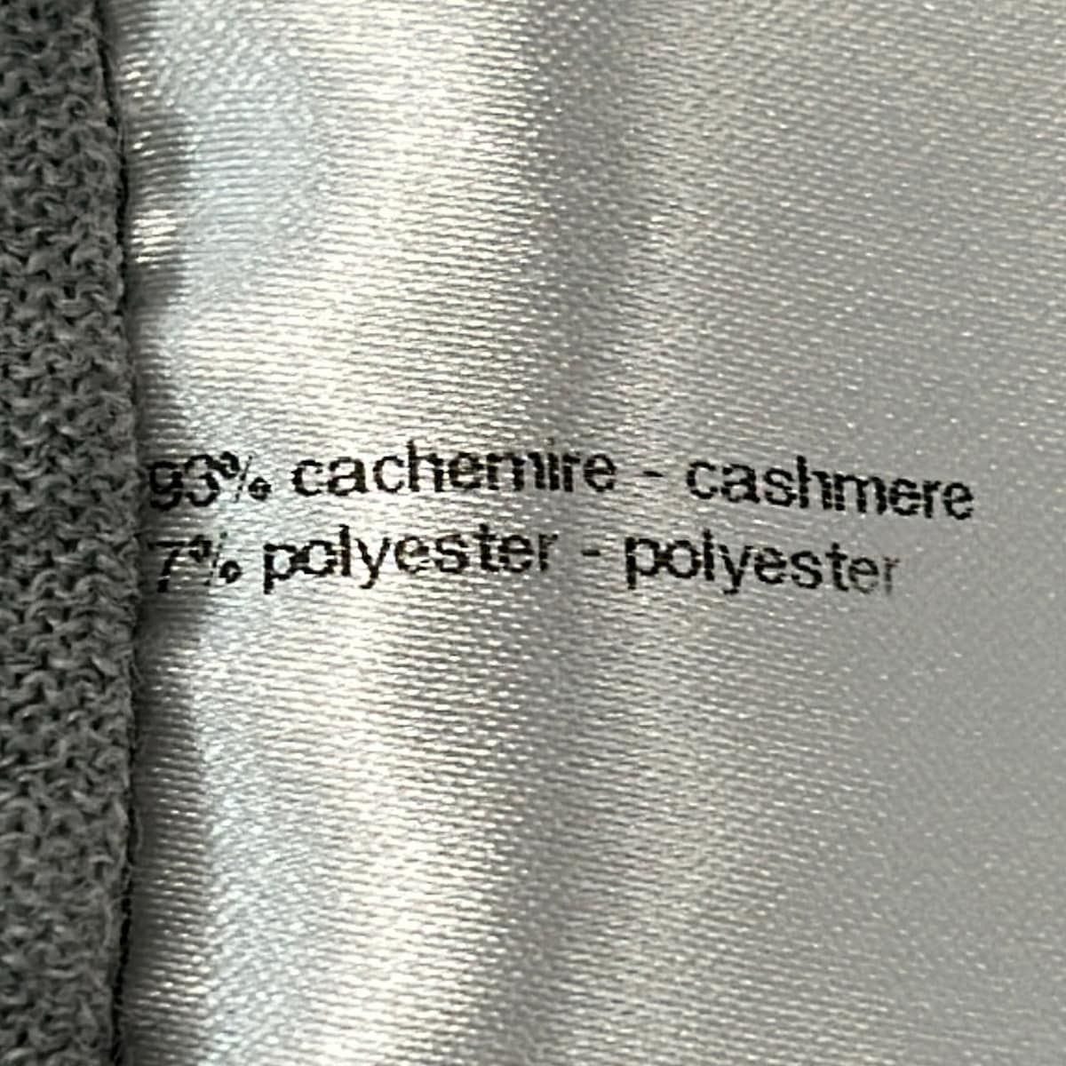 Chanel Long Sleeve Sweater 36 S Light Gray Wool Camellia Cashmere — view 4