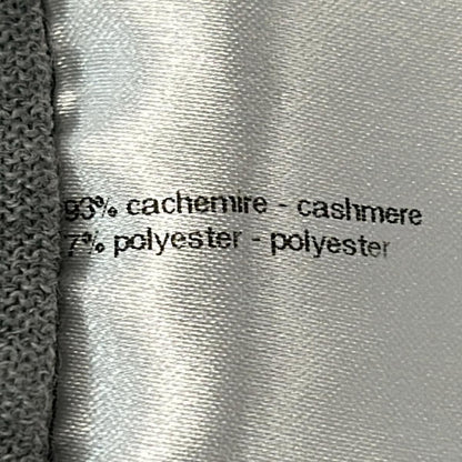 Chanel Long Sleeve Sweater 36 S Light Gray Wool Camellia Cashmere — view 4