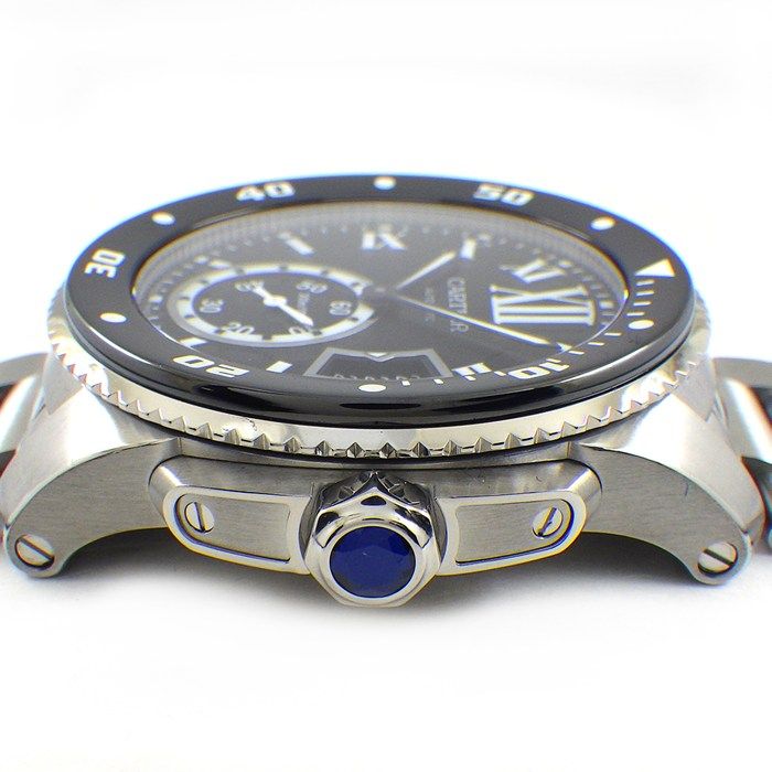 Cartier Watch Caliber Date Luminous Index Small Second Hand Rotating Bezel — view 2