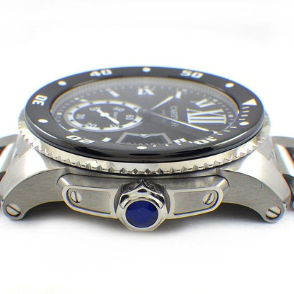 Cartier Watch Caliber Date Luminous Index Small Second Hand Rotating Bezel — view 2