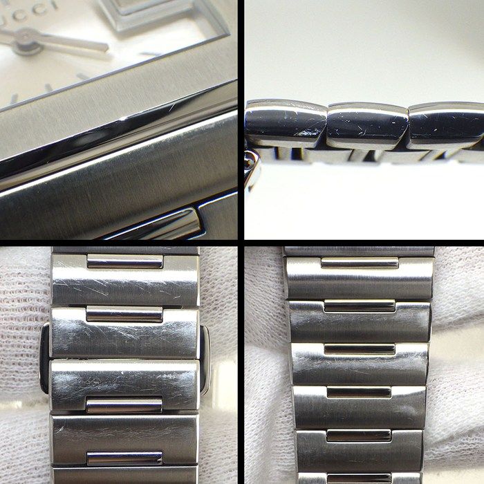 Gucci Watch Rectangle Sunray Silver Dial SS — view 8