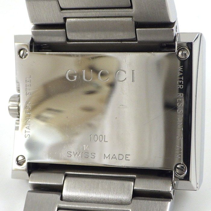 Gucci Watch Rectangle Sunray Silver Dial SS — view 4