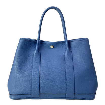 Hermes Tote Garden Party PM Blue Tonpet Silver — view 3
