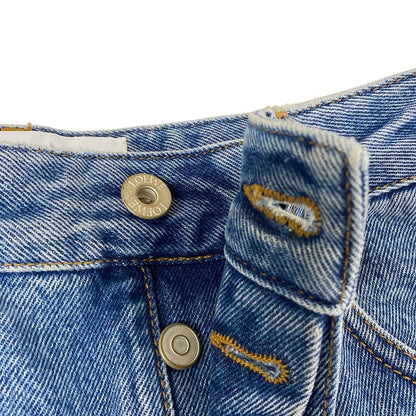 Loewe Jeans 42 L Anagram Baggy Blue White Full Length Button Fly Cotton — view 9