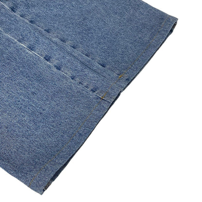 Loewe Jeans 42 L Anagram Baggy Blue White Full Length Button Fly Cotton — view 6