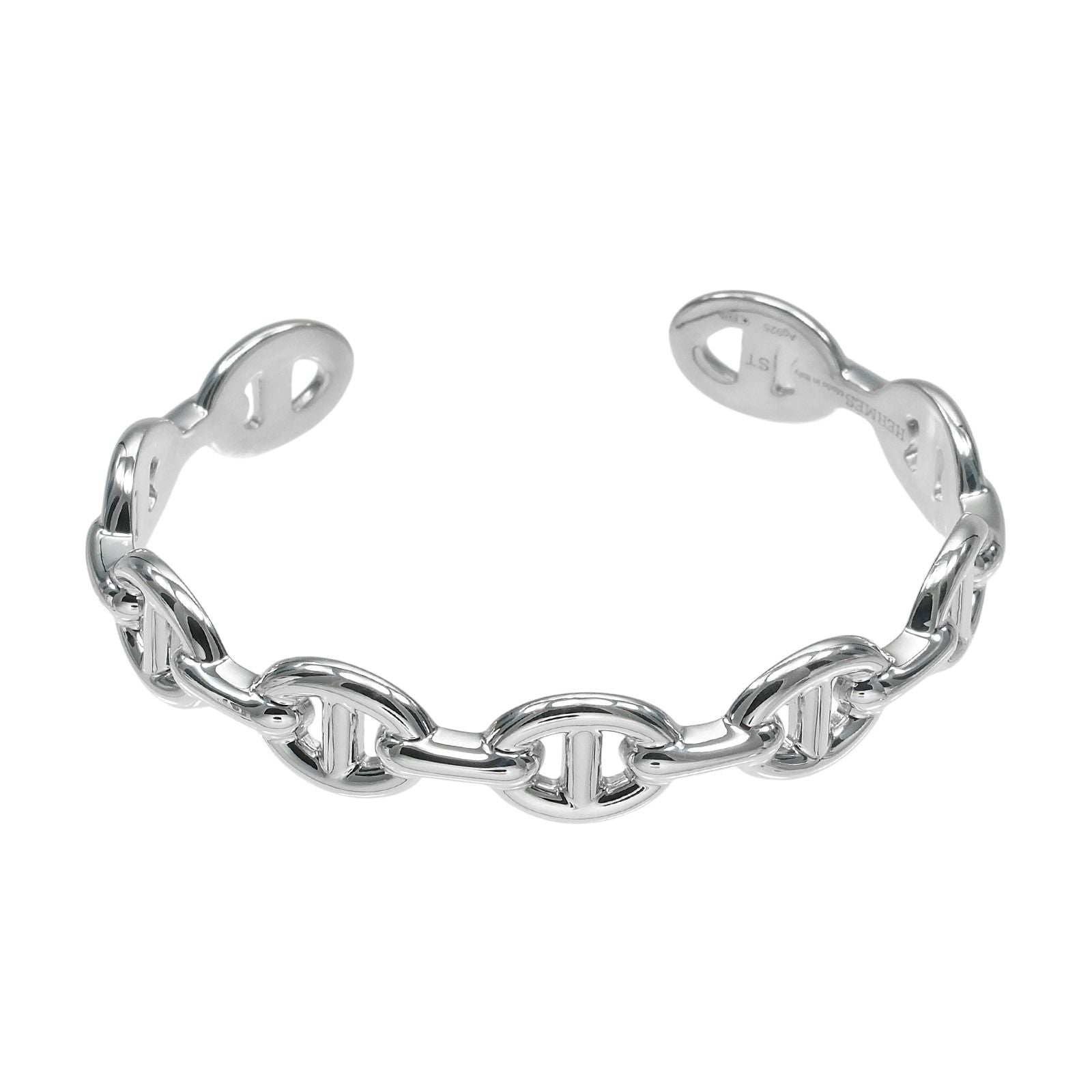Hermes Chaine D'ancre ST 925 Sterling Silver Bracelet — view 9