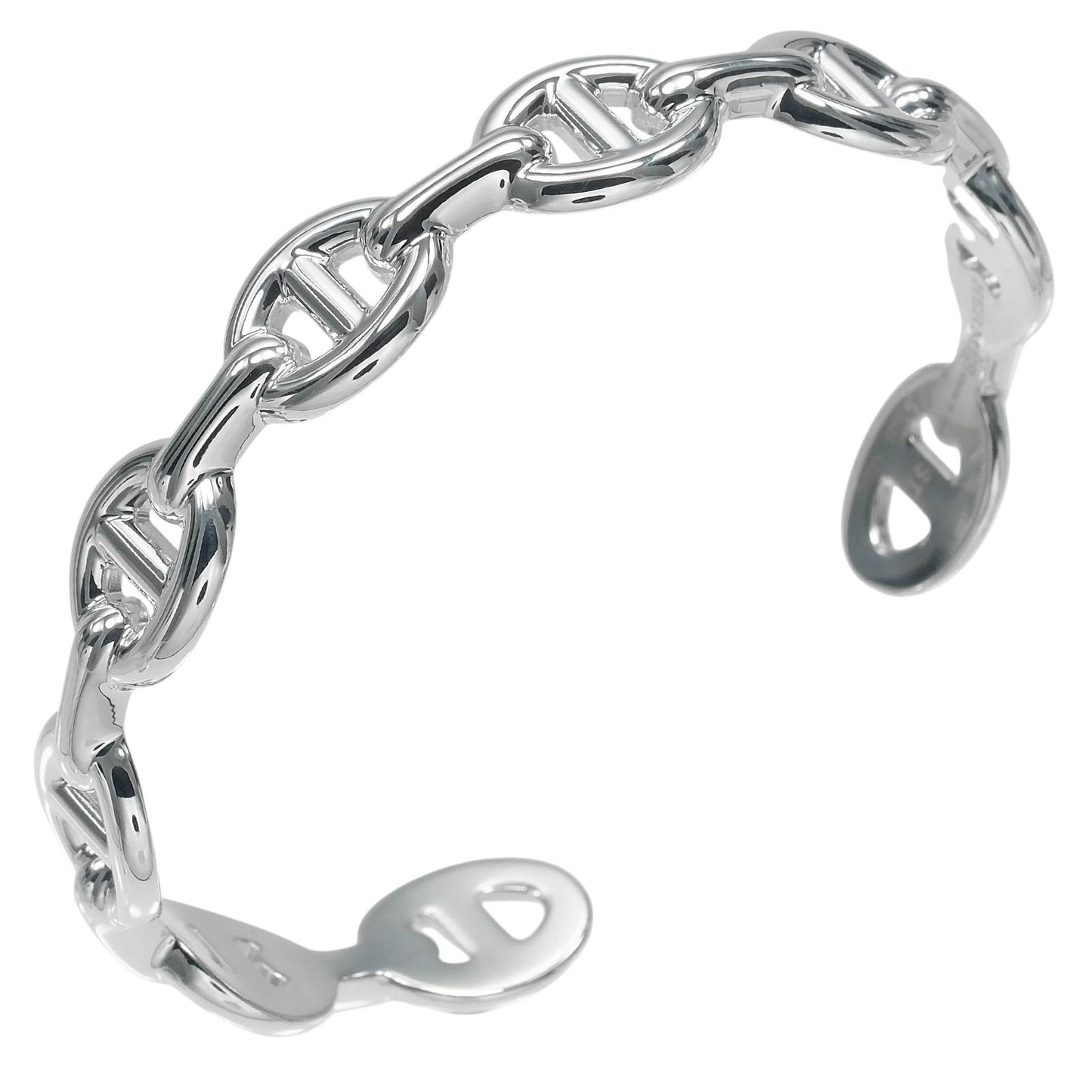 Hermes Chaine D'ancre ST 925 Sterling Silver Bracelet