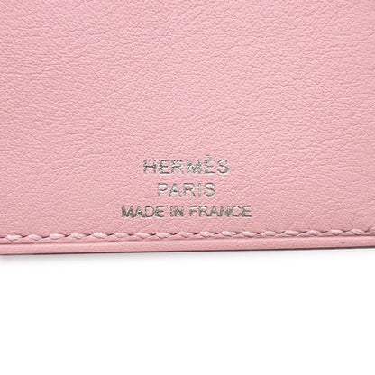 Hermes Note Cover EA Zip Rose Sakura Silver Swift Eazip Shoulder — view 6