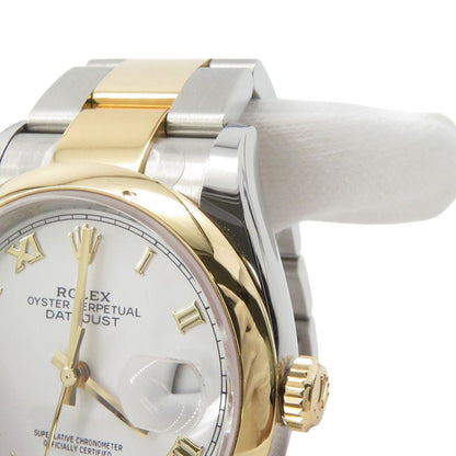 Rolex Datejust SS 18k Yellow Gold Roulette Watch White Dial — view 5