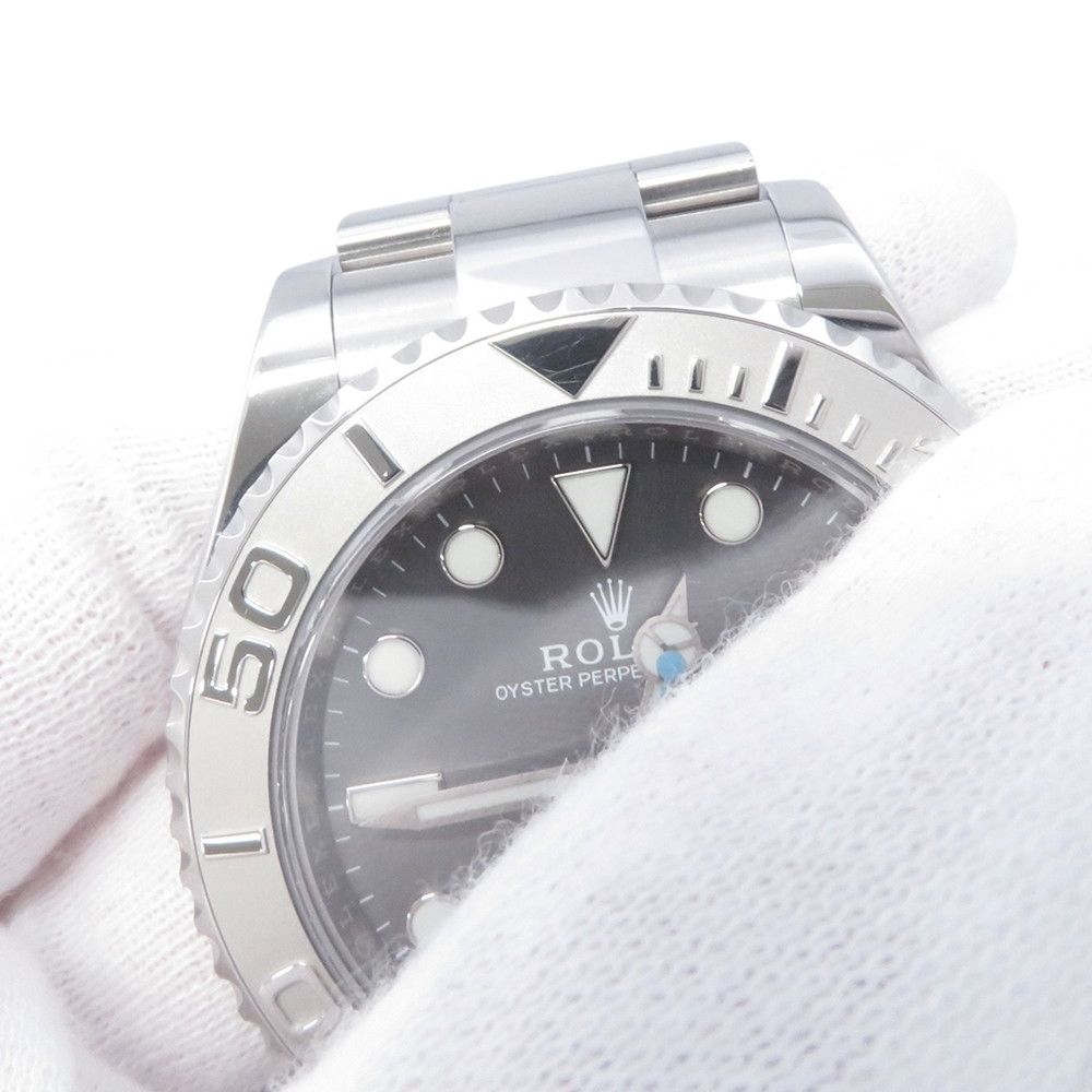 Rolex Yachtmaster Star Rolesium SS Platinum Roulette Watch Dark Dium Dial — view 4