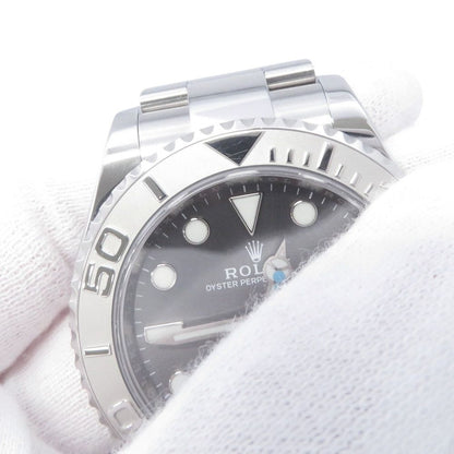 Rolex Yachtmaster Star Rolesium SS Platinum Roulette Watch Dark Dium Dial — view 4