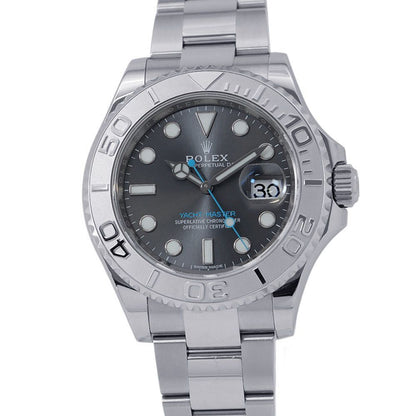 Rolex Yachtmaster Star Rolesium SS Platinum Roulette Watch Dark Dium Dial