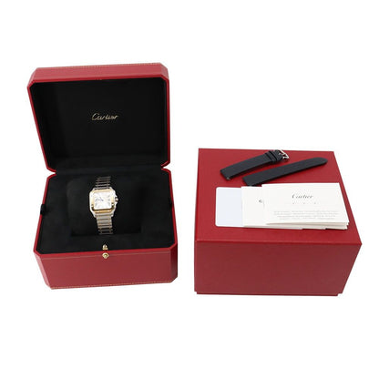 Cartier Santos de Cartier Watch SM SS 18k Yellow Gold Quartz Silver Dial — view 7