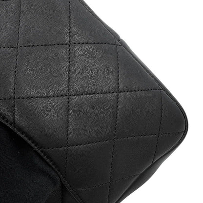 Chanel Chain Shoulder Bag Quilted CC Logo Top Handle Mini Flap Black — view 9