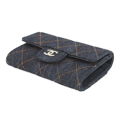 Chanel Card Case Quilted Classic CC Logo Denim Business Holder — view 2