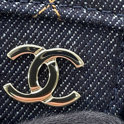Chanel Card Case Quilted Classic CC Logo Denim Business Holder — view 6