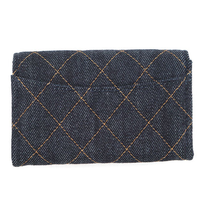 Chanel Card Case Quilted Classic CC Logo Denim Business Holder — view 3