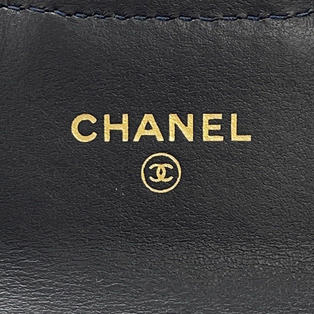 Chanel Card Case Quilted Classic CC Logo Denim Business Holder — view 7
