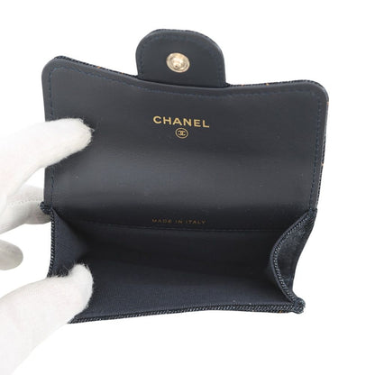 Chanel Card Case Quilted Classic CC Logo Denim Business Holder — view 5