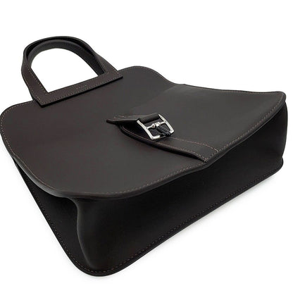 Hermes Handbag Halzan Mini Ebene Silver Swift 2-Way — view 7